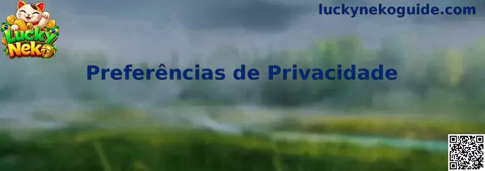 Painel Geral de Preferências de Privacidade Lucky Neko